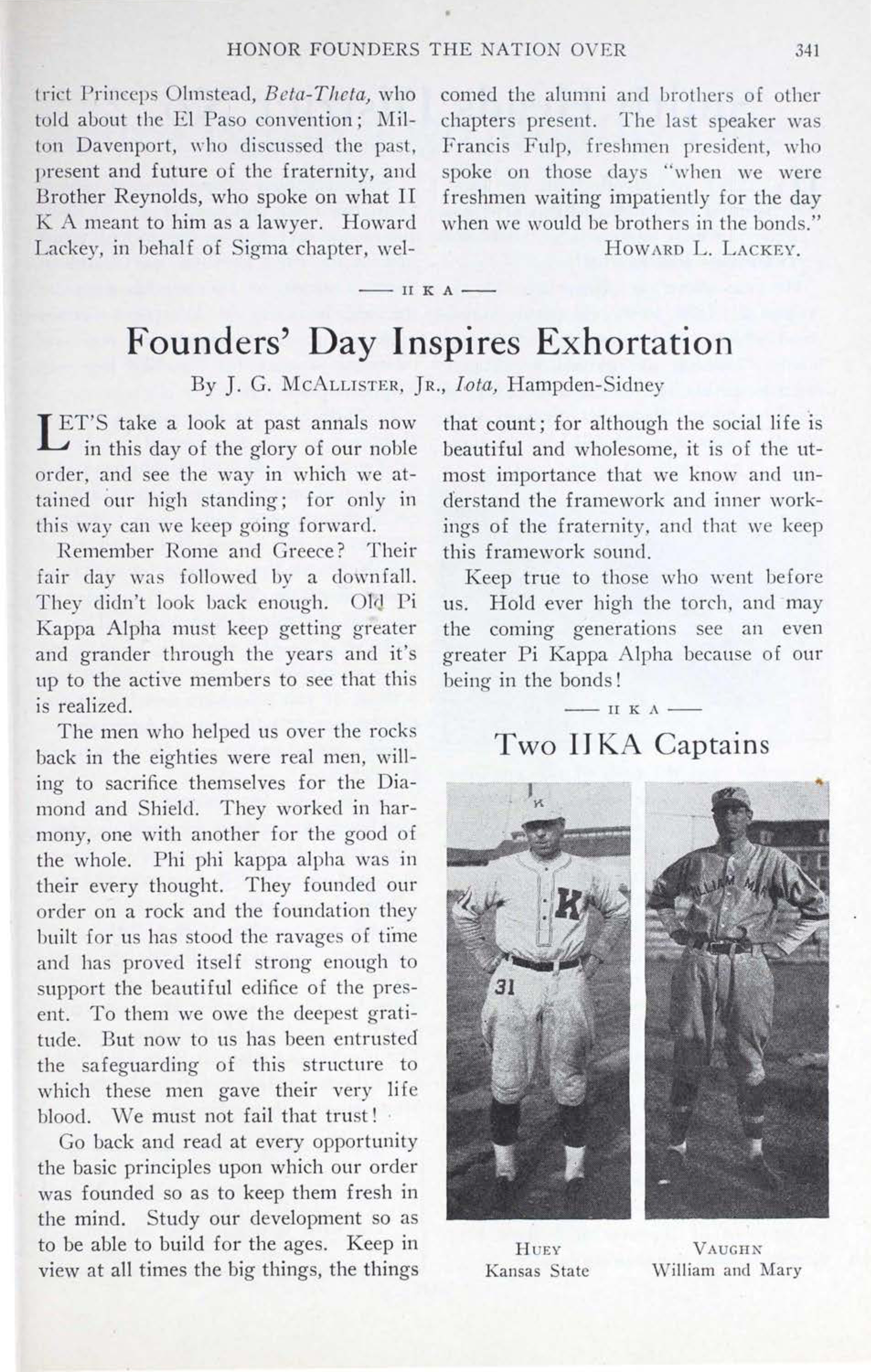 Founders Day Inspires Exhortation